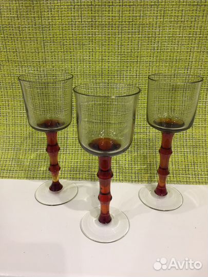 Фужеры рюмки Мещерский цветок, Серебрянная свадьба