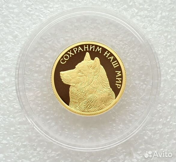 50 рублей 2020 Волк Сохраним наш мир тираж 1000