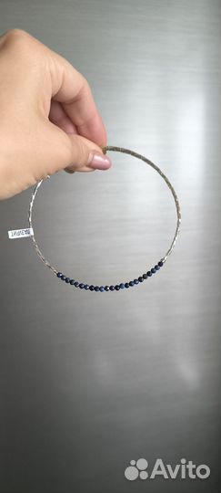 Чокер колье с натуральным камнем лазуритом