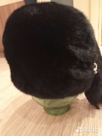 Берет черный норковый