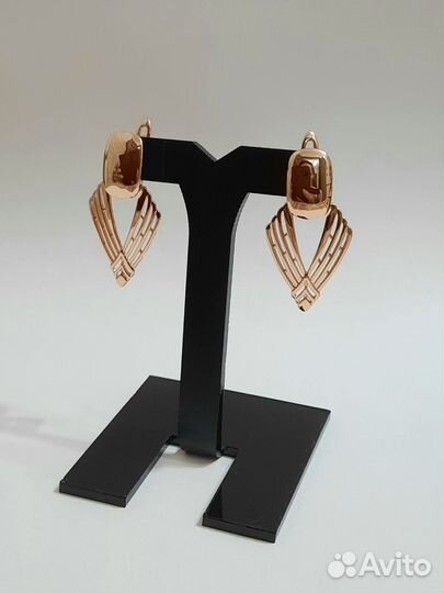 Красивые серьги а-ля Соколов, под золото