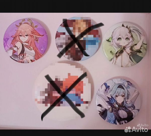 Значки, брелоки, блокноты аниме