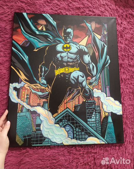 Картина ручной работы Бэтмен на холсте 55х46 см