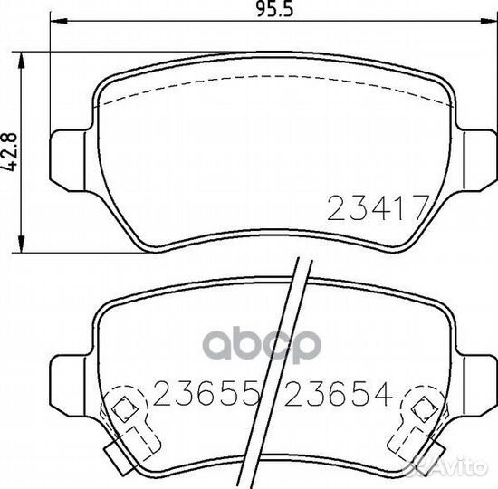 Колодки тормозные задние
