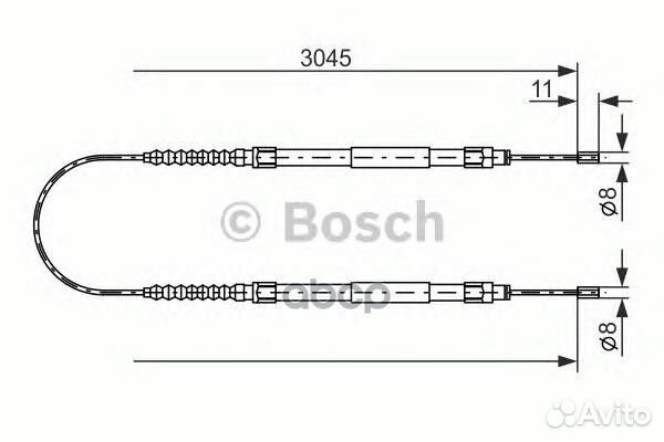 1 987 477 115 трос ручника задний L3040/810+8