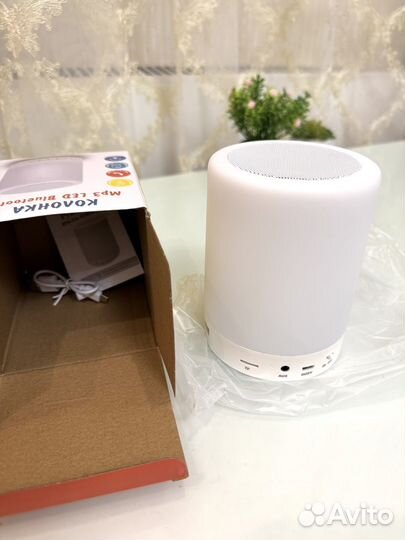 Блутуз колонка с подсветкой ночник, стерео