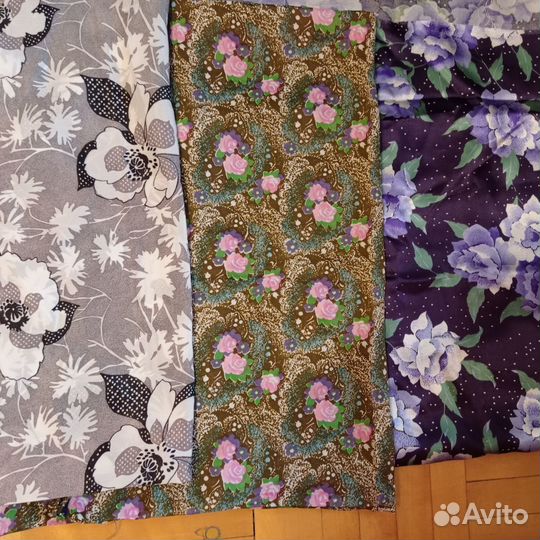 Ткани шелковые, марля х/б