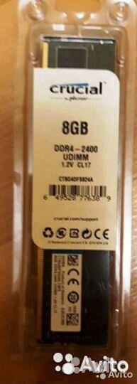 Crucial CT8G4DFS824A,C8FE 8GB DDR4-2400,для пк