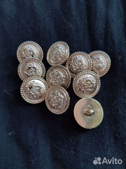 Пуговицы 10шт.,2см.Серебр.цвет