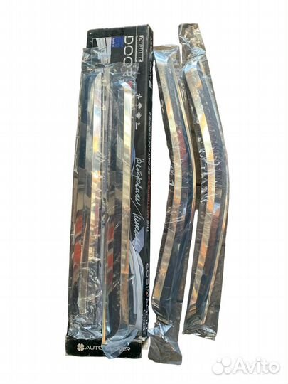 Ветровики hyundai Santa FE 2006-2011 хром комплект