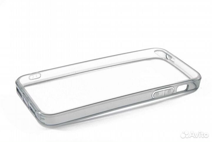 Чехол кейс прозрачная крышка, силиконовая рамка
