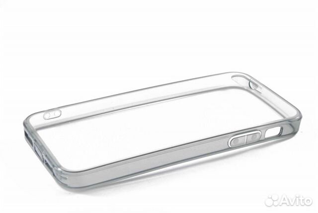 Чехол кейс прозрачная крышка, силиконовая рамка