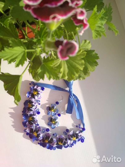 Колье из полимерной глины ручной работы