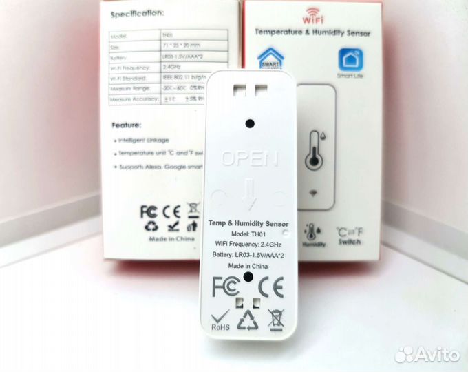Датчик влажности и температуры WI-Fi Умный дом