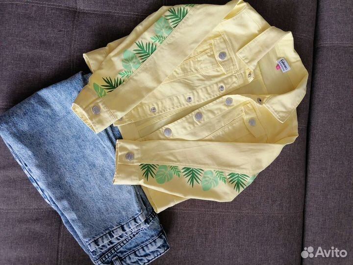 Джинсы +джинсовка в идеале р. 128