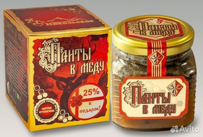 Панты Алтайского Марала в Меду(для мужчин и женщин