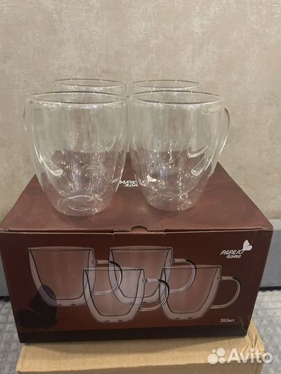 Кружка с двойным дном 4шт/подарочный набор