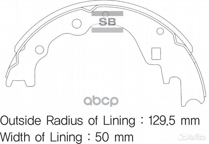 SA044SNS колодки барабанные KIA Besta, Mazda E