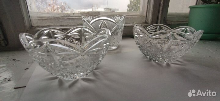 Хрустальная ваза, рюмка, стакан с СССР