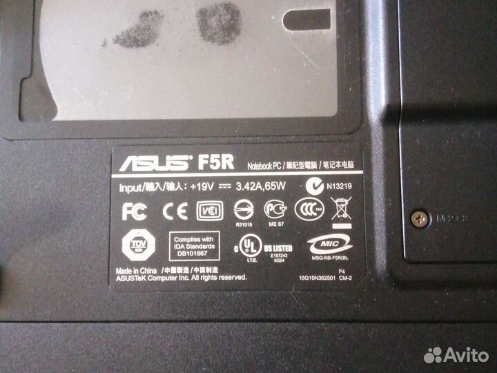 Ноутбук Asus F5R