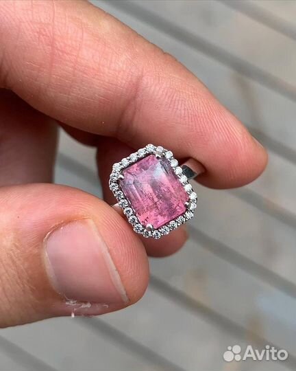 Кольцо с турмалином