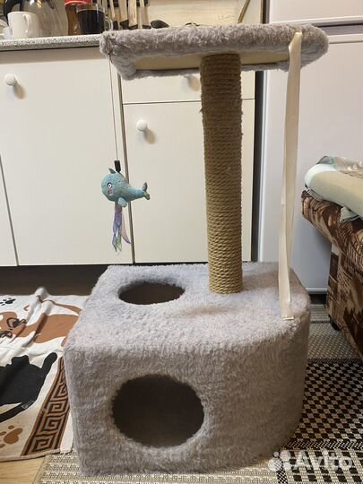 Когтеточка домик для кошки бу