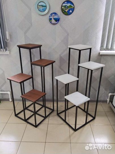 Полка для цветов лофт