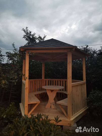 Беседка садовая шестиугольная