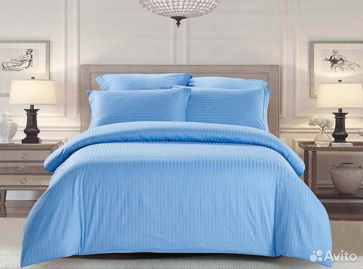 Постельное белье евро с готовым одеялом