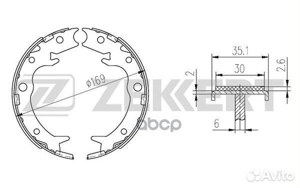 Колодки торм. бараб. задн. Honda Accord VII 03