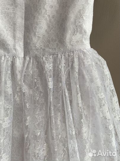 Платье для девочки белое 86-92, 2 года