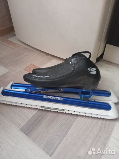 Конькобежные коньки speedise, 40 размер,чёрные