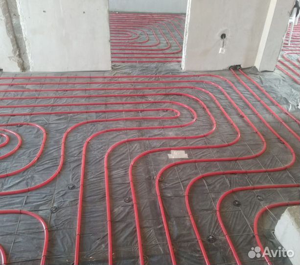 Услуги по монтажу тёплого пола и отопления