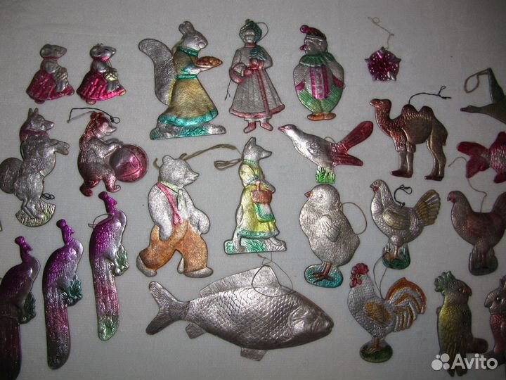 Елочные игрушки картонаж картон СССР