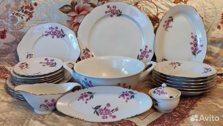 Столовый сервиз фарфор СССР Дулево