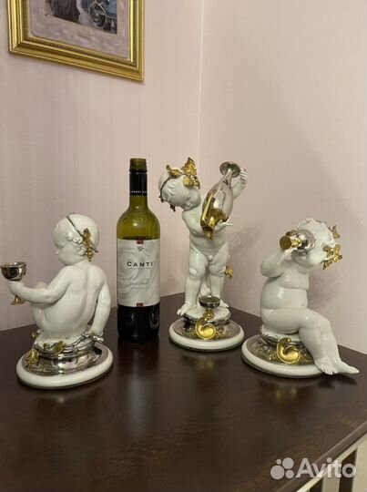 Сappe Capodimonte drinking cherubs 1967. три херув