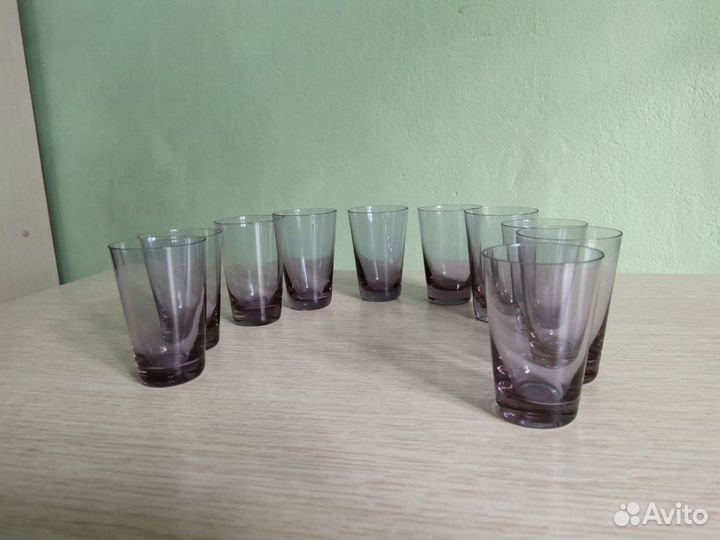 Рюмка стеклянная дымчатая