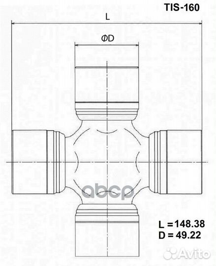 Крестовина карданного вала toyo без тавотницы T