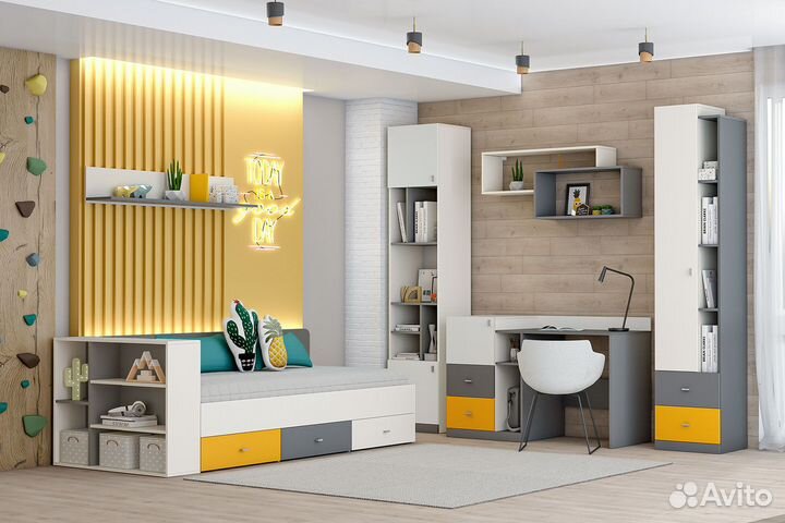 Тумба открытая (Стеллаж) Клео Т-2 графит-миндаль