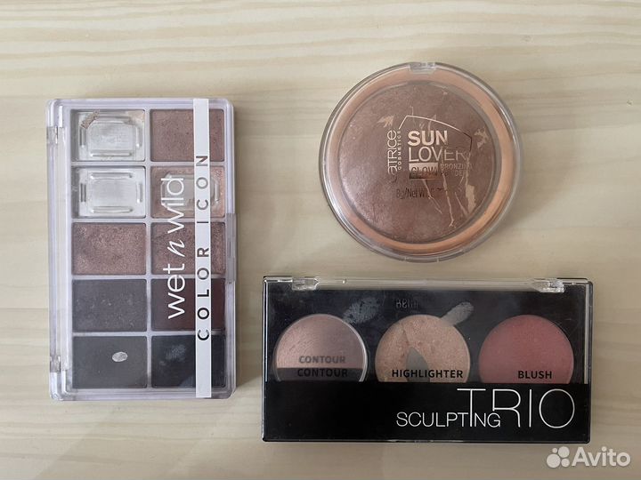 Палетка теней/хайлайтер/бронзер