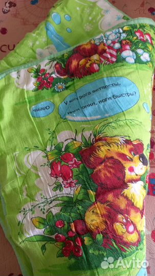 Детское одеяло холлофайбер и шерстяное