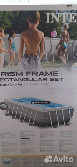 Каркасный прямоугольный бассейн intex
