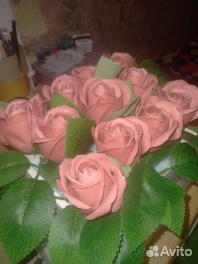 Букет из мыльных роз