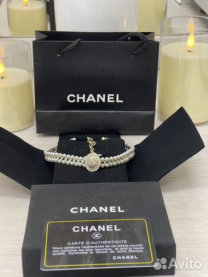 Чокер из жемчуга chanel