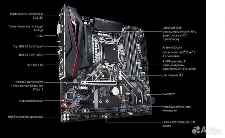 Gigabyte Z390 M gaming+проц.9600KF+shadow rock 3