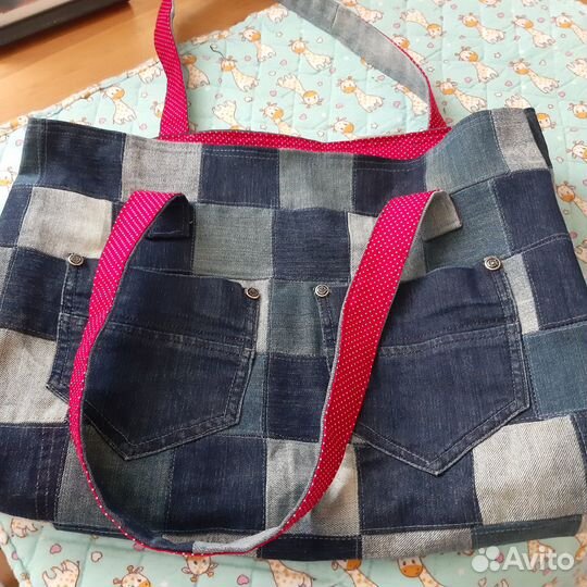 Сумка джинсовая - шоппер