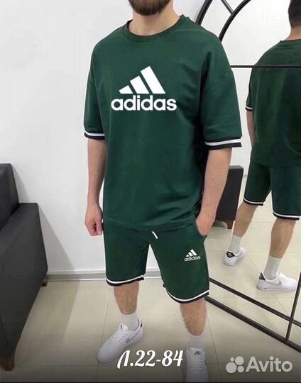 Спортивный костюм мужской Адидас шорты и футболка