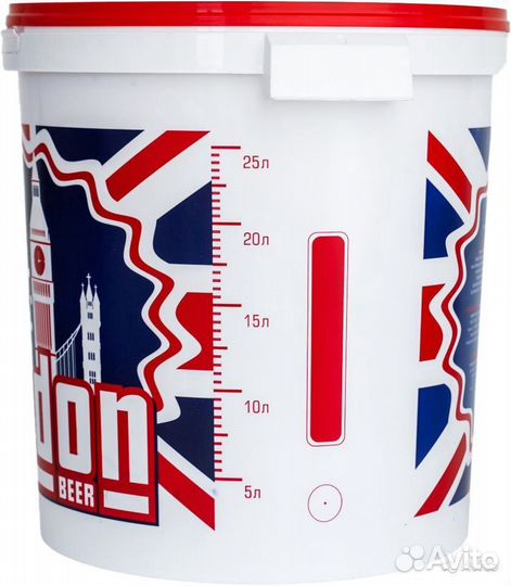 Бак пищевой 32 л с отверстием под гидрозатвор