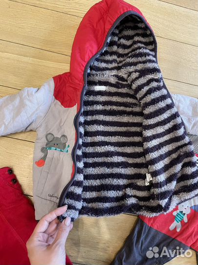 Пакетом теплая одежда на 9-12 мес