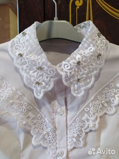 Блузка белая школьная